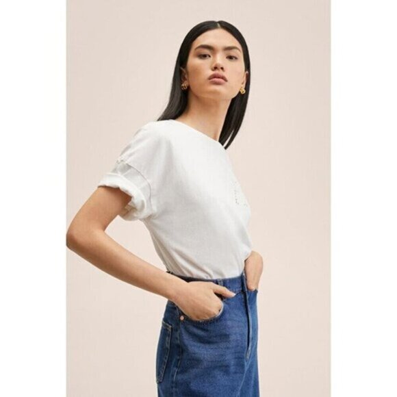 Mango Women's Wide Leg Denim Shorts Size XXS - Picture 2 of 12